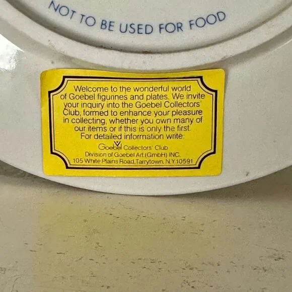 MJ Hummel annual plate 1978 vintage collectors plate - Picture 8 of 12